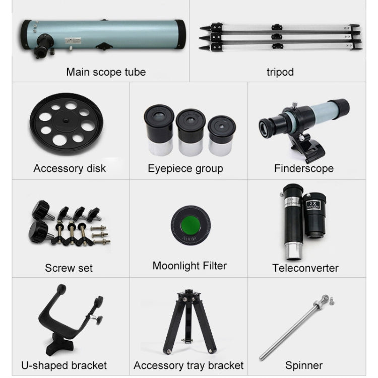 High-definition Stargazing Large Diameter Astronomical Telescope(Cyan)