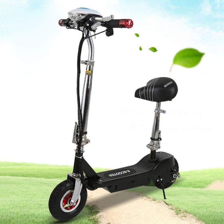 Foldable Portable Electric Bicycle Adult Mini Scooter with Luminous LCD Display & LED Front Light & Horn(Black)