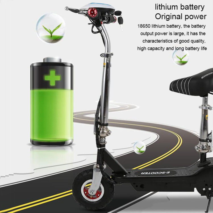 Foldable Portable Electric Bicycle Adult Mini Scooter with Luminous LCD Display & LED Front Light & Horn(Black)