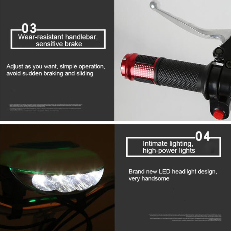 Foldable Portable Electric Bicycle Adult Mini Scooter with Luminous LCD Display & LED Front Light & Horn(Black)