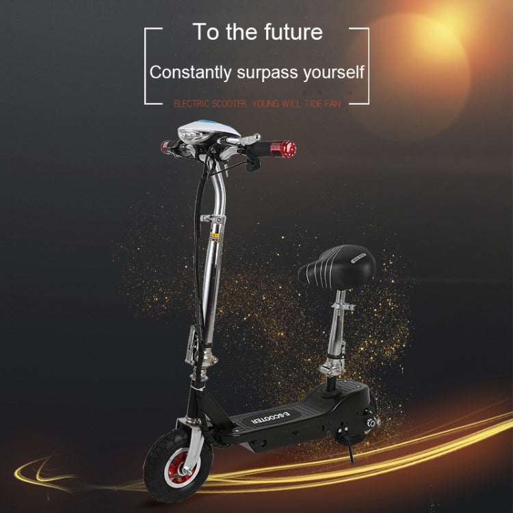Foldable Portable Electric Bicycle Adult Mini Scooter with Luminous LCD Display & LED Front Light & Horn(Black)