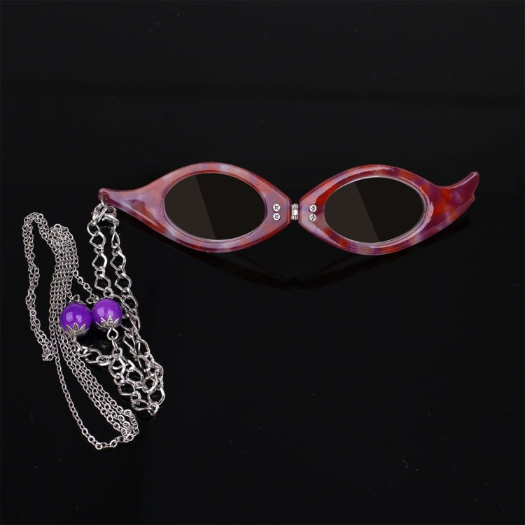 3 PCS Necklace Pendant Handheld Folding Reading Glasses + 2.00D Rndom Color Delivery