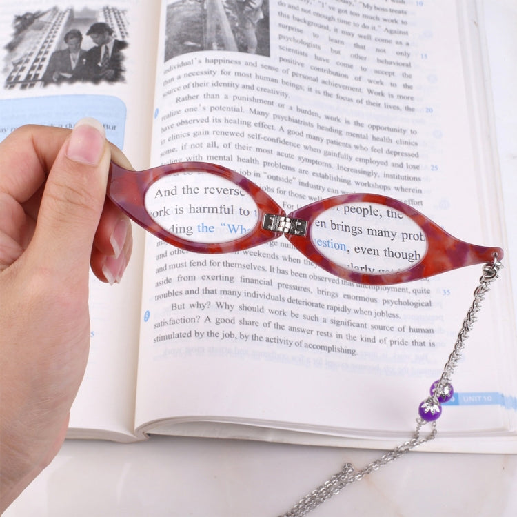 3 PCS Necklace Pendant Handheld Folding Reading Glasses + 2.00D Rndom Color Delivery
