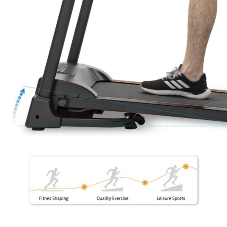 [US Warehouse] Compact Easy-folding Electric Treadmill with Audio Speakers and Tilt Adjuster