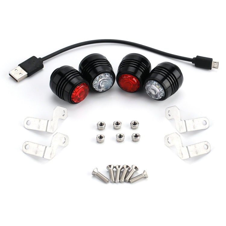 4 PCS Electric Scooter LED Waterproof Night Riding Safety Light Warning Lights