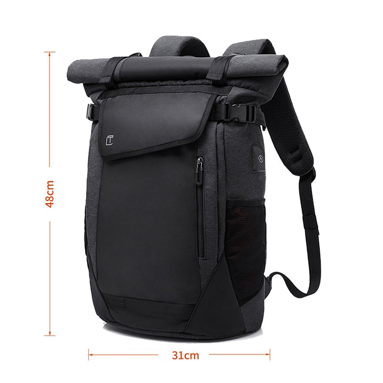 KAKA Large Capacity Travel Backpack Outdoor Fashion Shoulders Bag (Black)