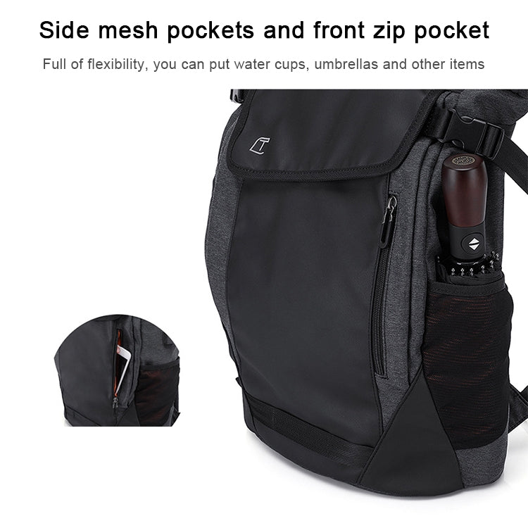 KAKA Large Capacity Travel Backpack Outdoor Fashion Shoulders Bag (Black)