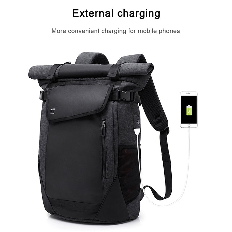 KAKA Large Capacity Travel Backpack Outdoor Fashion Shoulders Bag (Black)
