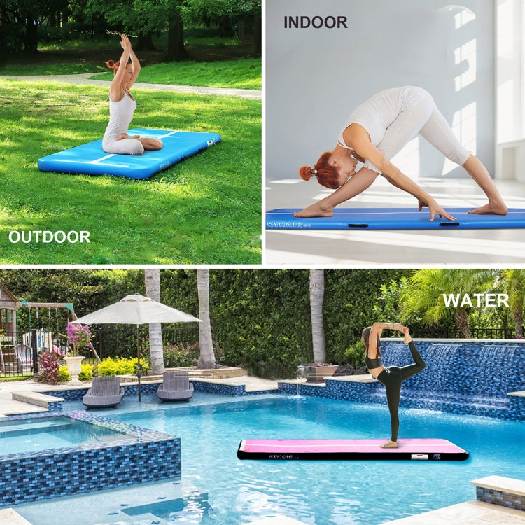 [US Warehouse] 10ft Portable Waterproof Inflatable Gymnastics Mat Multi-purpose Air Track Tumbling Mat with Electric Pump