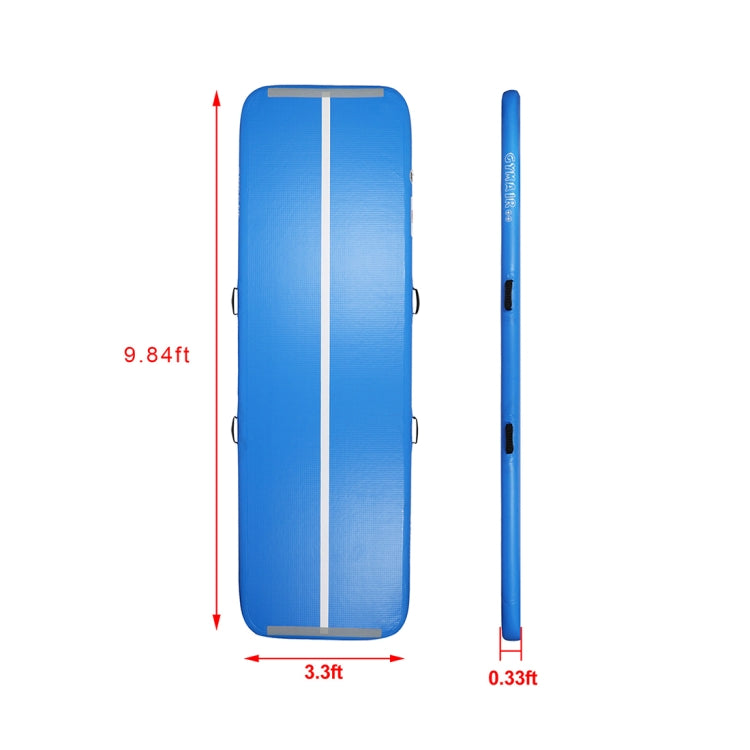 [US Warehouse] 10ft Portable Waterproof Inflatable Gymnastics Mat Multi-purpose Air Track Tumbling Mat with Electric Pump