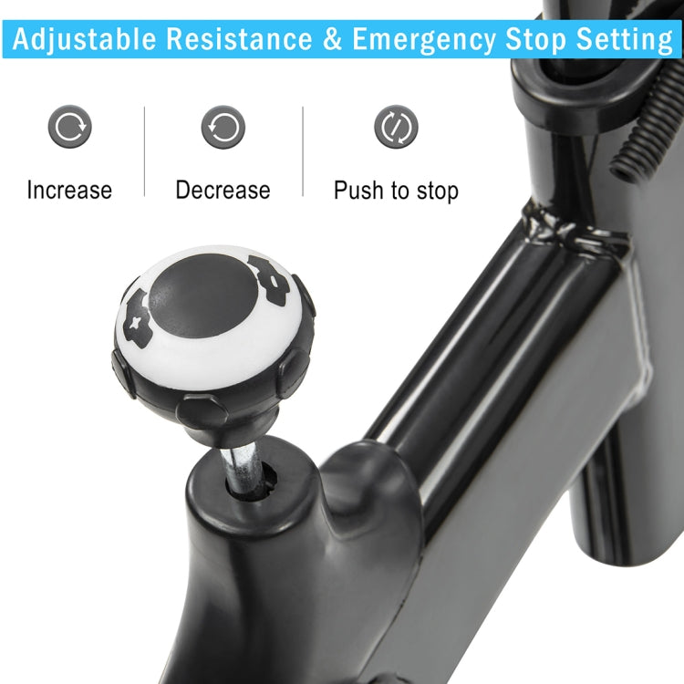 [US Warehouse] Indoor Fitness Bike Belt Drive System Riding Trainer with Seat Cushion & LCD Display & Water Bottle Holder