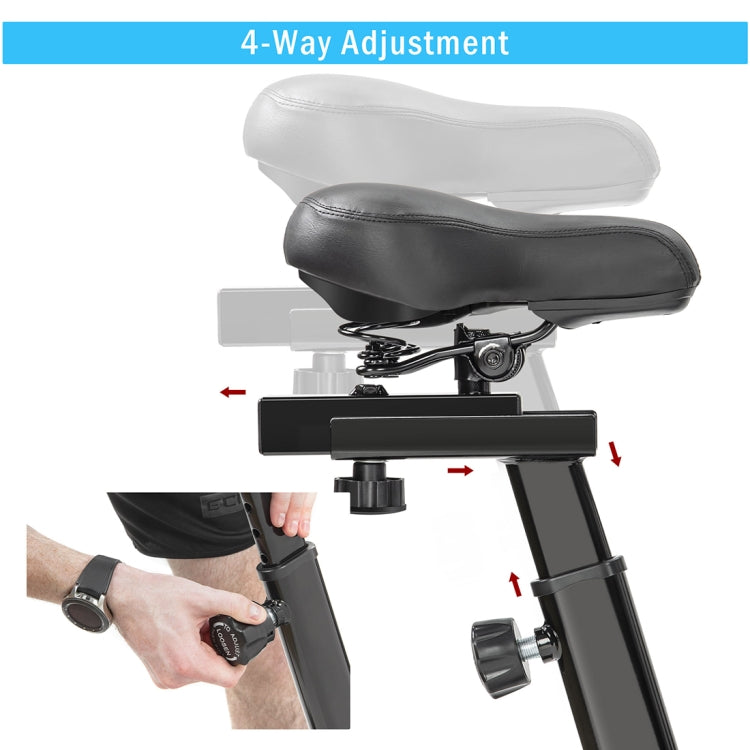 [US Warehouse] Indoor Fitness Bike Belt Drive System Riding Trainer with Seat Cushion & LCD Display & Water Bottle Holder