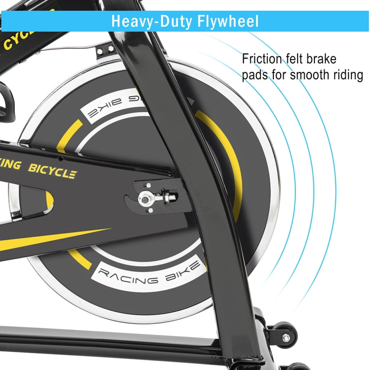 [US Warehouse] Indoor Fitness Bike Belt Drive System Riding Trainer with Seat Cushion & LCD Display & Water Bottle Holder