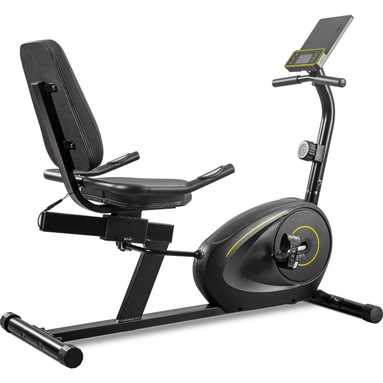 [US Warehouse] Indoor Fitness Equipment Recumbent Exercise Bike with 8-level Resistance & Bluetooth Display & Adjustable Seat