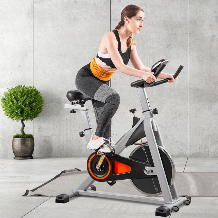 [US Warehouse] Stationary Indoor Exercise Bike with Adjustable Handlebar / Seat & Super Large Soft Seat Cushion & LCD Display