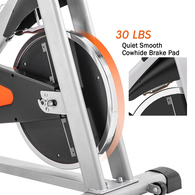 [US Warehouse] Stationary Indoor Exercise Bike with Adjustable Handlebar / Seat & Super Large Soft Seat Cushion & LCD Display