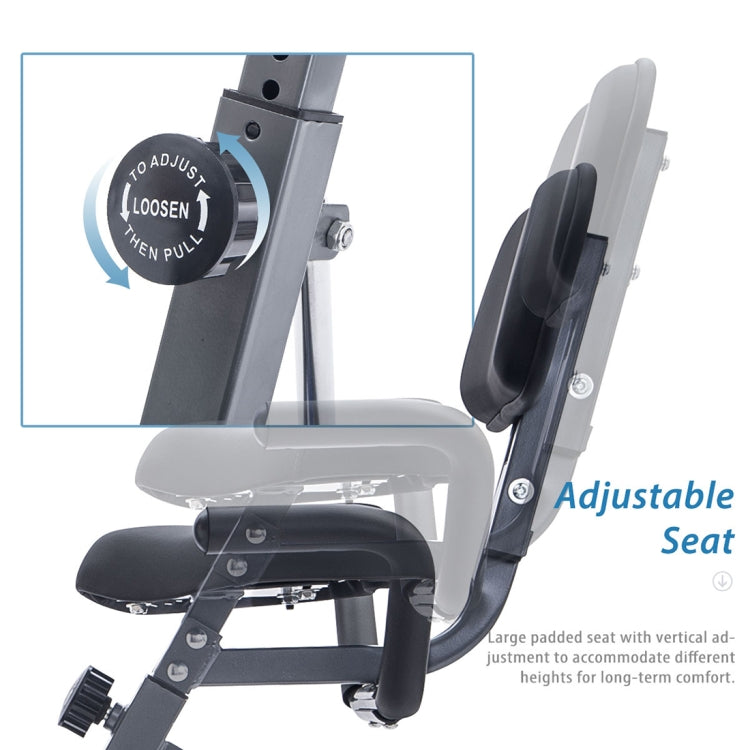[US Warehouse] Foldable Upright / Recumbent Exercise Bike with 10 Levels of Adjustable Resistance & Armband & Backrest