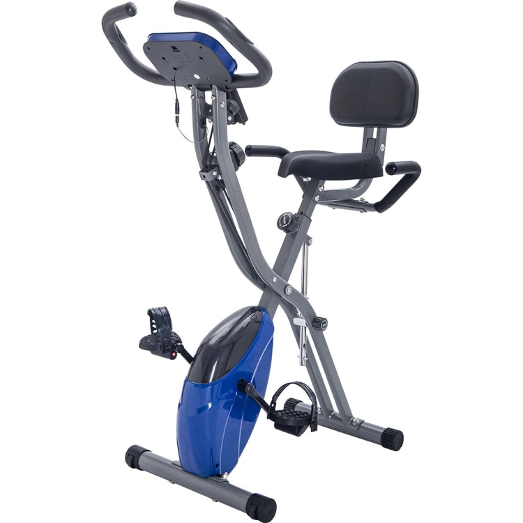 [US Warehouse] Foldable Upright / Recumbent Exercise Bike with 10 Levels of Adjustable Resistance & Armband & Backrest