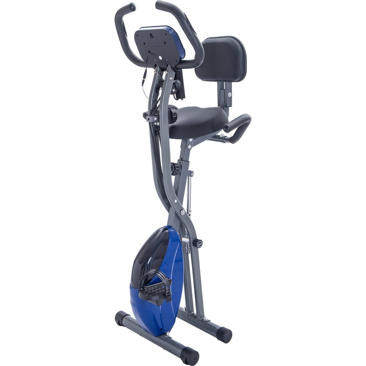 [US Warehouse] Foldable Upright / Recumbent Exercise Bike with 10 Levels of Adjustable Resistance & Armband & Backrest