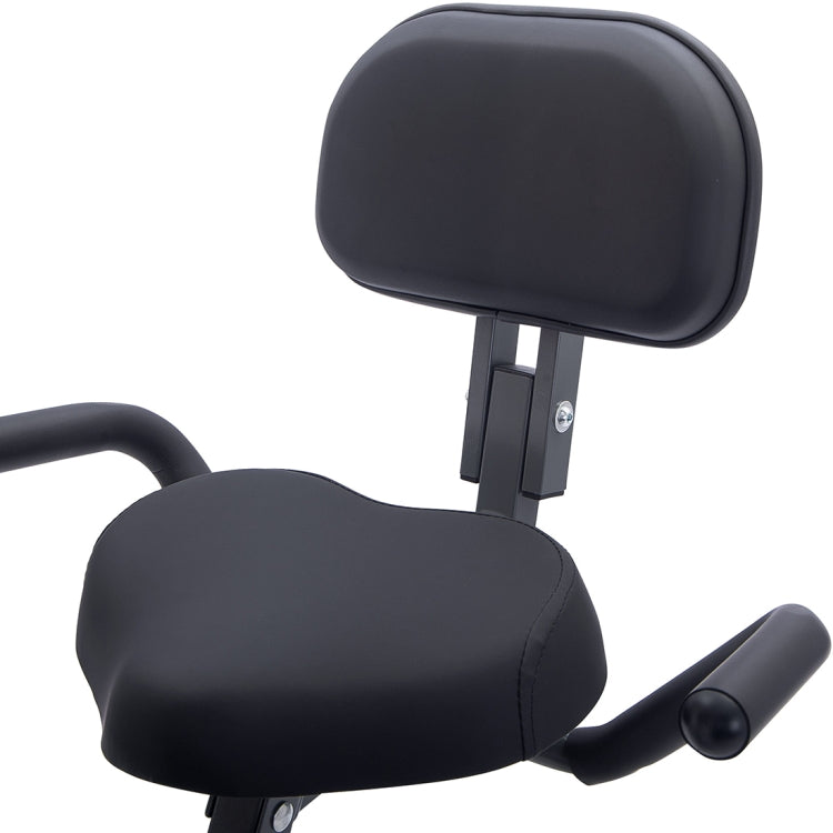 [US Warehouse] Foldable Upright / Recumbent Exercise Bike with 10 Levels of Adjustable Resistance & Armband & Backrest