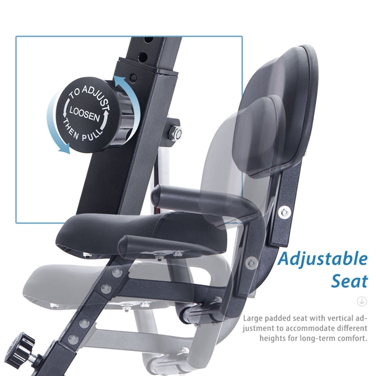 [US Warehouse] Foldable Upright / Recumbent Exercise Bike with 10 Levels of Adjustable Resistance & Armband & Backrest