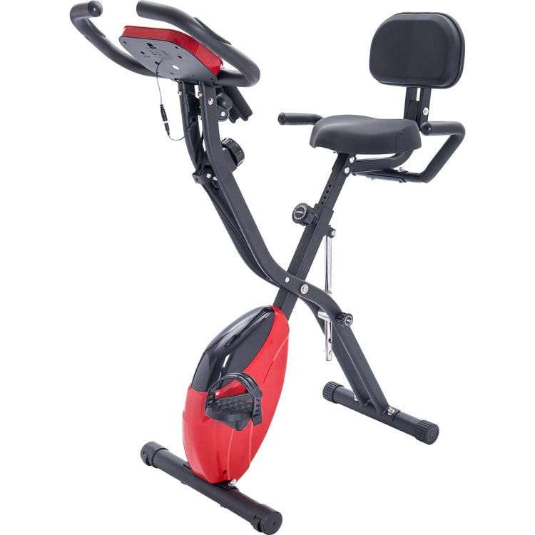 [US Warehouse] Foldable Upright / Recumbent Exercise Bike with 10 Levels of Adjustable Resistance & Armband & Backrest