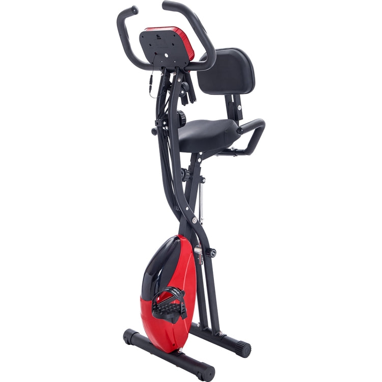 [US Warehouse] Foldable Upright / Recumbent Exercise Bike with 10 Levels of Adjustable Resistance & Armband & Backrest