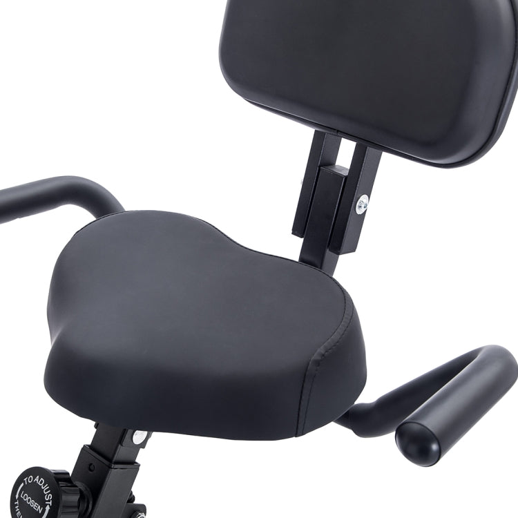 [US Warehouse] Foldable Upright / Recumbent Exercise Bike with 10 Levels of Adjustable Resistance & Armband & Backrest