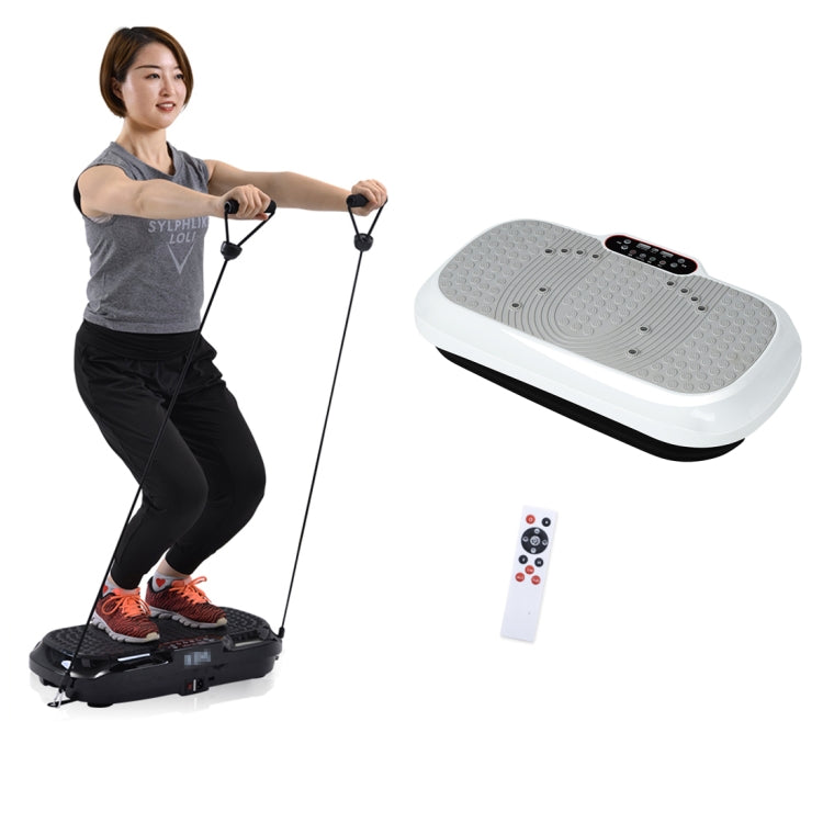 [JPN Warehouse] 200W Wireless Remote Control Home Magnet Massager Lazy Body Shaping 2D Vibration Machine with 10 Automatic Programs, JP Plug(White)