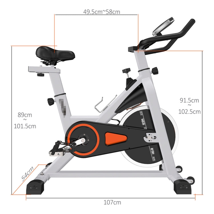 [JPN Warehouse] Height Adjustable Indoor Spinning Exercise Bike with Adjustable Seat / Handle & LCD Display