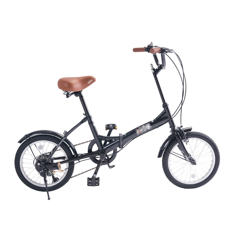 [JPN Warehouse] 16 inch Folding 6-speed Variable Speed Bicycle for Women, with Bell & Mirror