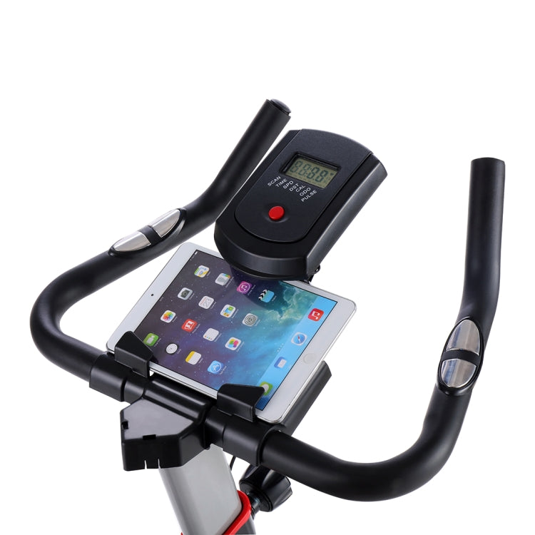 [JPN Warehouse] CY-S703 Indoor Silent Spinning Bike Fitness Bicycle with Adjustable Seat / Handle & Beverage Holder & Mobile Phone / Tablet PC Holder & LCD Monitor, Bearing Weight: 120kg