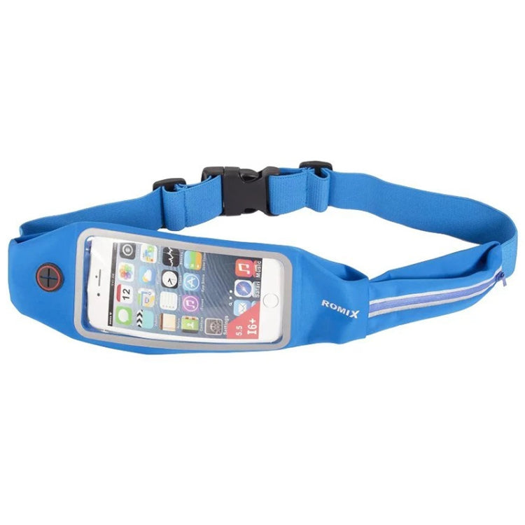 Romix RH16 Double Layer Design Fashionable Waterproof Waist Bag with Reflective Strip, 5.5 Inch