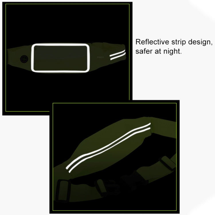 Romix RH16 Double Layer Design Fashionable Waterproof Waist Bag with Reflective Strip, 5.5 Inch
