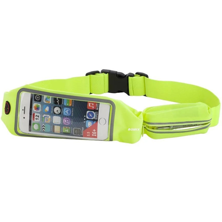 Romix RH16 Double Layer Design Fashionable Waterproof Waist Bag with Reflective Strip, 5.5 Inch