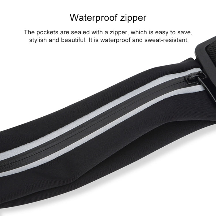 Romix RH16 Double Layer Design Fashionable Waterproof Waist Bag with Reflective Strip, 5.5 Inch
