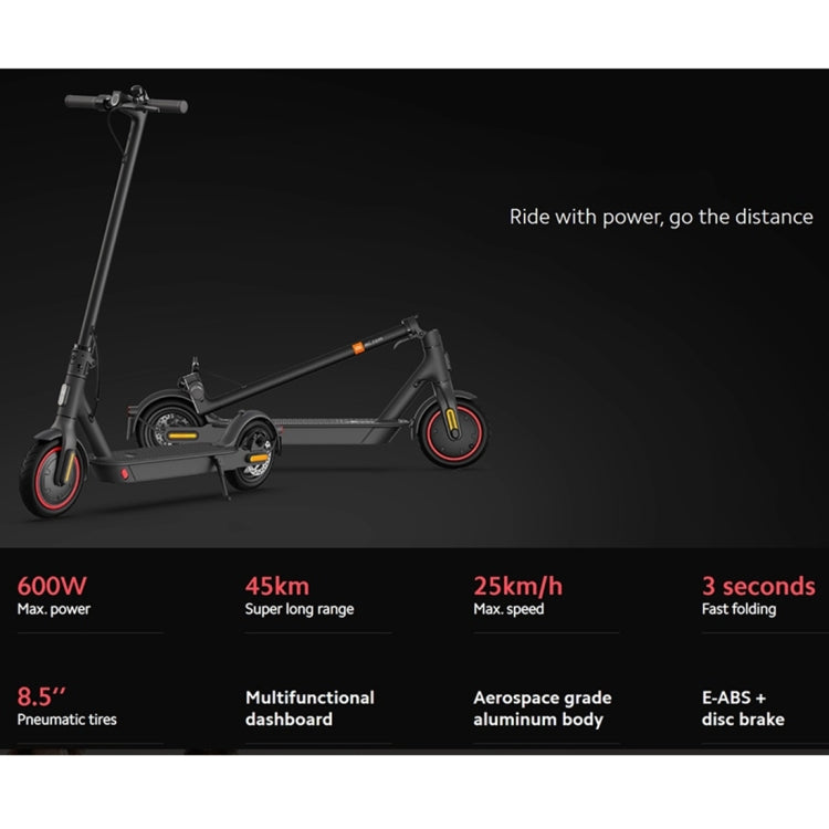 [EU Warehouse] Xiaomi Mi Foldable Electric Scooter Pro 2 Global Version, with 8.5 inch Pneumatic Tires & Lights & LED Display & Reflectors, EU Plug