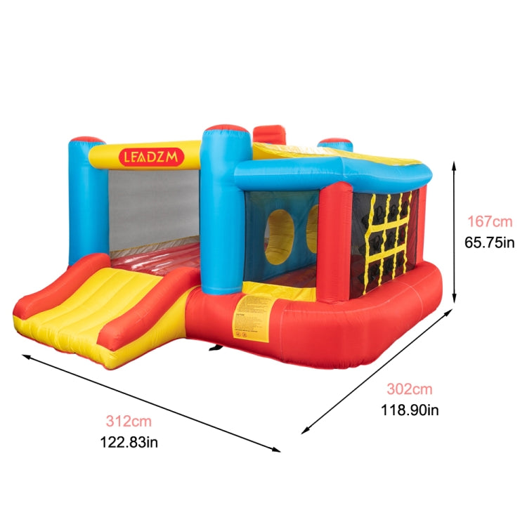 [US Warehouse] LEADZM BH-001 Inflatable Castle Oxford Cloth Scraping Material Inflatable Bouncer with Air Blower