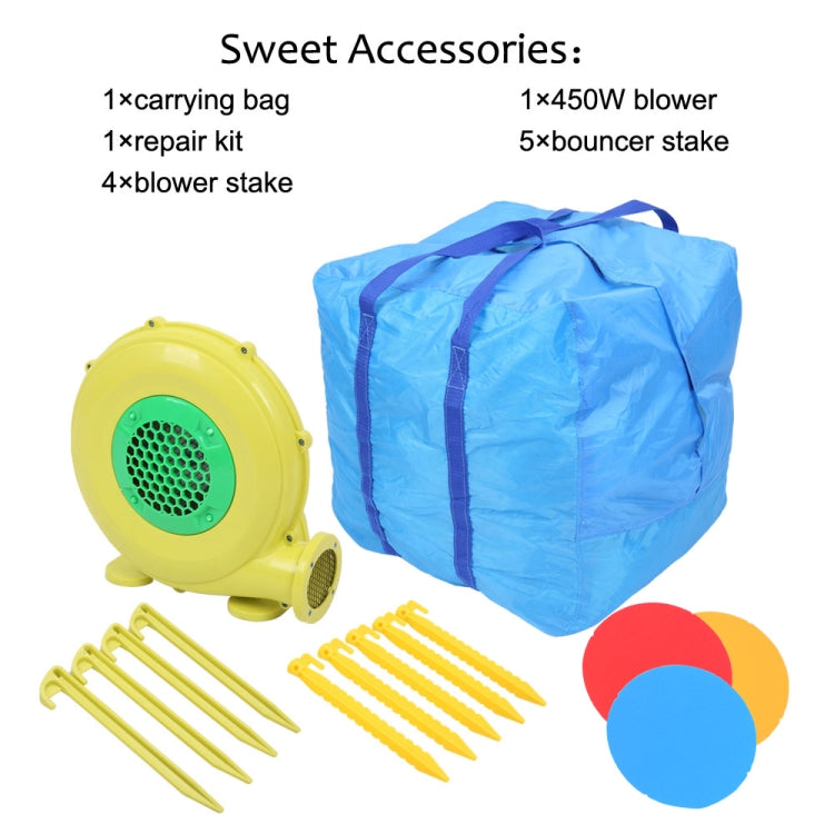 [US Warehouse] LEADZM BH-001 Inflatable Castle Oxford Cloth Scraping Material Inflatable Bouncer with Air Blower