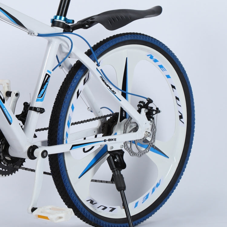 [US Warehouse] MEIYINUO 26 inch Python-shaped Mountain Bike Single Wheel Double Disc Brake Road Bike(Blue)
