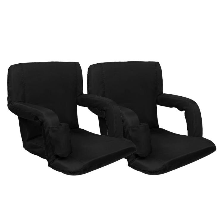 [US Warehouse] 2 PCS 21 inch Simple Style Stadium Waterproof Cushion Grandstand Chair with Beverage Bag