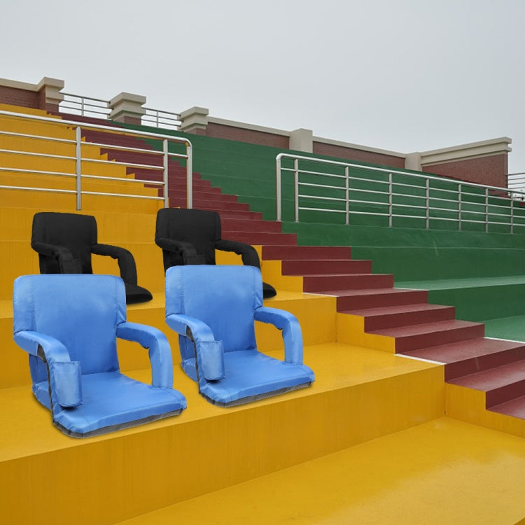[US Warehouse] 2 PCS 21 inch Simple Style Stadium Waterproof Cushion Grandstand Chair with Beverage Bag