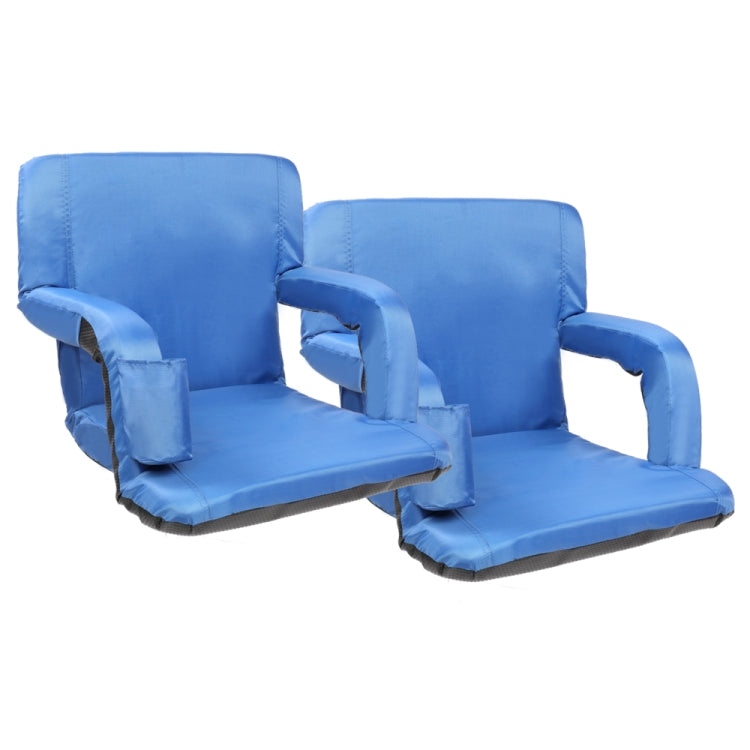 [US Warehouse] 2 PCS 21 inch Simple Style Stadium Waterproof Cushion Grandstand Chair with Beverage Bag