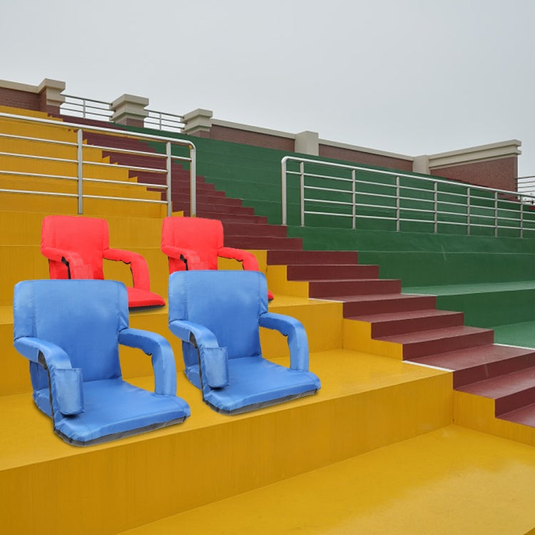[US Warehouse] 2 PCS 21 inch Simple Style Stadium Waterproof Cushion Grandstand Chair with Beverage Bag