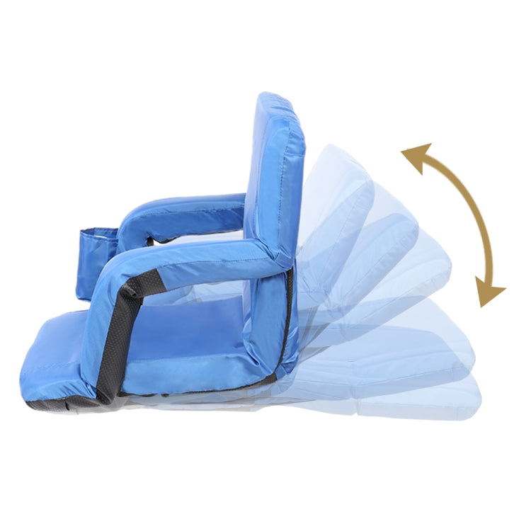 [US Warehouse] 2 PCS 21 inch Simple Style Stadium Waterproof Cushion Grandstand Chair with Beverage Bag