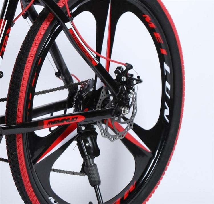 [US Warehouse] MEIYINUO 26 inch Python-shaped Mountain Bike Single Wheel Double Disc Brake Road Bike(Red)