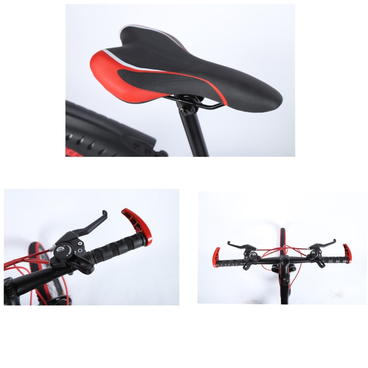[US Warehouse] MEIYINUO 26 inch Python-shaped Mountain Bike Single Wheel Double Disc Brake Road Bike(Red)