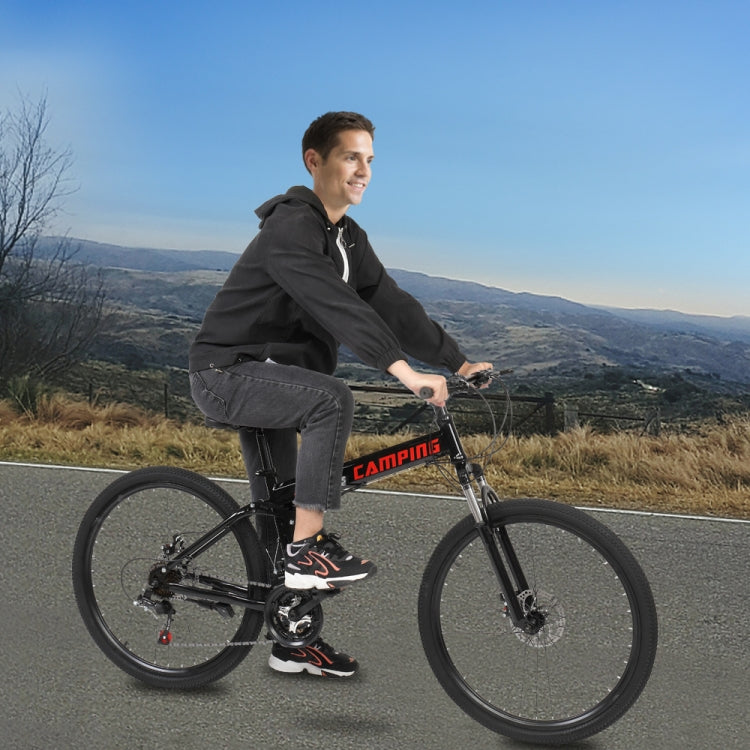 [US Warehouse] 24 inch 21-speed Foldable Mountain Bike with Riding Bag