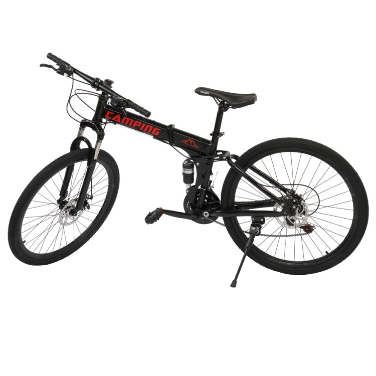 [US Warehouse] 24 inch 21-speed Foldable Mountain Bike with Riding Bag