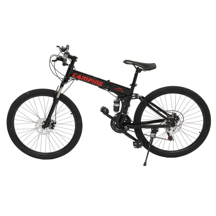[US Warehouse] 24 inch 21-speed Foldable Mountain Bike with Riding Bag